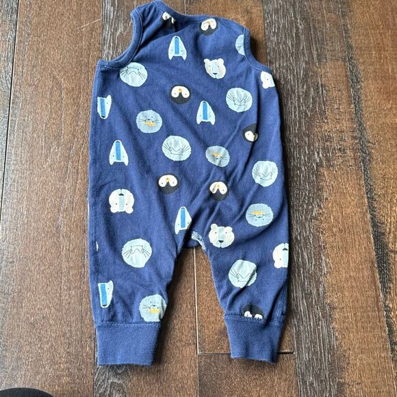 Hanna Anderson baby boys jumper overalls size 6-12 months animals winter critter - Picture 4 of 7